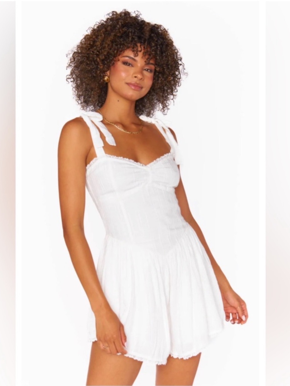NWT Show Me Your Mumu Regal Romper White, size S